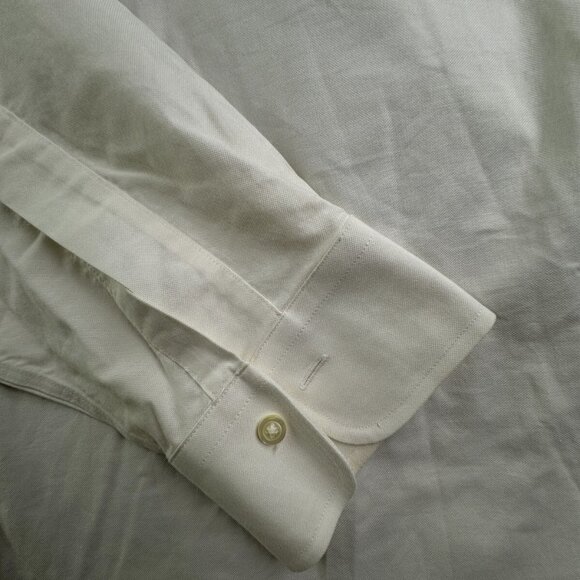 Brooks Brothers Men Non Iron Button Up Shirt Long Sleeve Ivory Madison 16 33 - Picture 10 of 15